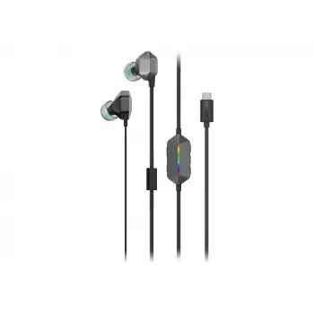Auscultadores Lenovo Legion E510 com fios In-Ear Gaming USB Type-C cinzento