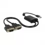 Cabo série DeLOCK 63950 USB 2.0 Type-A 2 x RS-232 DB9 preto 0,6 m