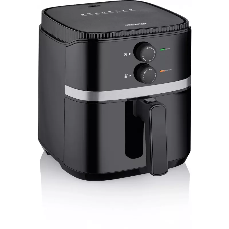 Fritadeira de ar quente Severin FR 2452 4,3 L 1500 W Preto Prateado