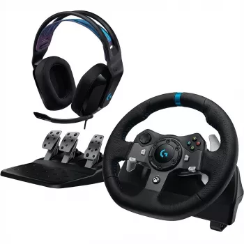 Logitech G G920 - Conjunto de volante e pedais - Com fios (991-000551)
