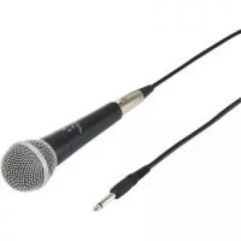 Microfone com fio Renkforce PM58B para cantores — microfone vocal dinâmico, padrão cardioide