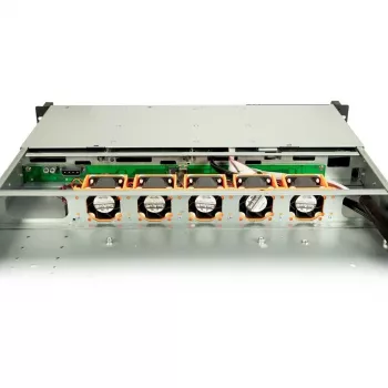 Inter-Tech IPC 1U-1404 rack preto, aço inoxidável