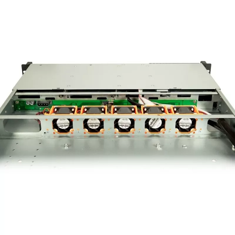 Inter-Tech IPC 1U-1404 rack preto, aço inoxidável