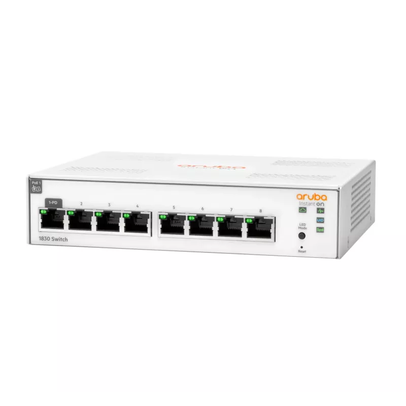 Comutador gerido HPE Aruba Networking Aruba Instant On 1830 8G L2 Gigabit Ethernet
