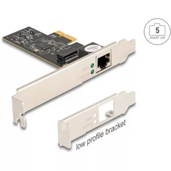 Placa DeLOCK PCI Express x1 81260 1 x RJ45 5 Gigabit LAN RTL8126