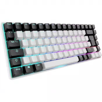 Sharkoon SKILLER SGK50 S3 - Teclado - 75% - Retroiluminação - USB - QWERTZ - Alemão - Interruptores: Gateron Red (Hot-swappable)