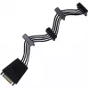 SilverStone SST-CP06-E4 cabo divisor de alimentação SATA, 1x 15 pinos para 4x 15 pinos