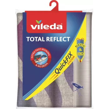 Capa de tábua de passar VILEDA Total Reflect azul cinzento branco para tábuas de passar 1300 x 450 mm