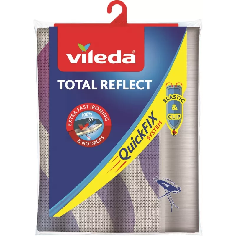 Capa de tábua de passar VILEDA Total Reflect azul cinzento branco para tábuas de passar 1300 x 450 mm