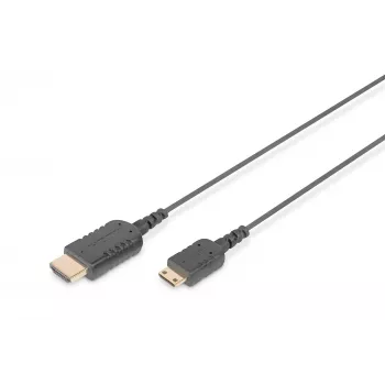 DIGITUS cabo de ligação HDMI High Speed - cabo HDMI - HDMI macho para 19 pin mini HDMI Type C macho - 2,0m - isolamento duplo - preto - moldado