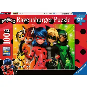 Puzzle infantil Ravensburger – Ladybug en mission, 100 peças