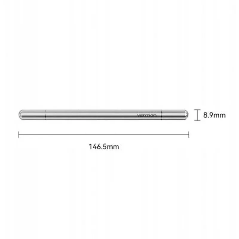 Stylus 2 em 1 Vention em liga de alumínio cinzento