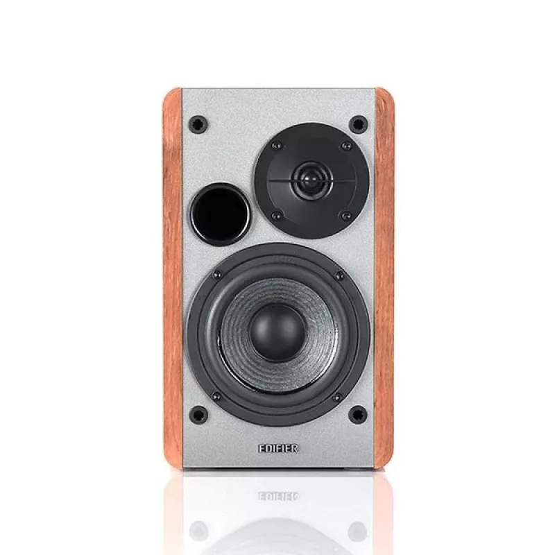 Sistema de altifalantes ativos de estante Edifier R1280T com controlo remoto e entradas RCA duplas - Brown Wood