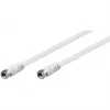 Wentronic Goobay Cabo de ligação SAT, Branco, 1,5 m - Ficha F-Ficha F (11721)