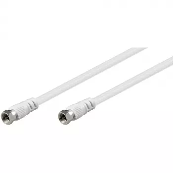 Wentronic Goobay Cabo de ligação SAT, Branco, 1,5 m - Ficha F-Ficha F (11721)