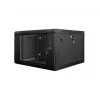 Armário de instalação de parede Lanberg 19'' 6U 600x600mm preto (porta de vidro)