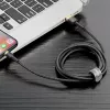 Cabo Baseus Cafule USB Lightning 1,5 A 2 m (dourado+preto)
