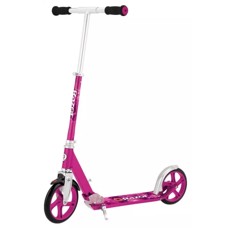 Trotinete Razor A5 Lux – alumínio dobrável, rodas de poliuretano de 20 cm, guiador ajustável, carga máx. 100 kg, rosa