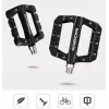Pedais de bicicleta Rockbros 2017-12CBK em nylon - preto