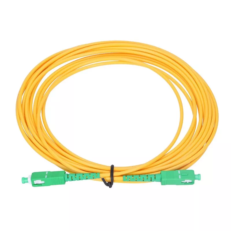 Cabo de patch Extralink SC/APC-SC/APC, LSOH, monomodo, simplex, G.657A2, 3 mm, 15 m, amarelo