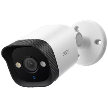 Câmara de segurança IP Bullet Eufy T8P00321 exterior com fios PoE 8MP 3840×2160 montagem em teto/parede preto/branco