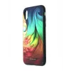 Capa para telemóvel Tellur Cover Glass Print para iPhone XR Mesmeric – capa protetora traseira robusta com impressão em vidro