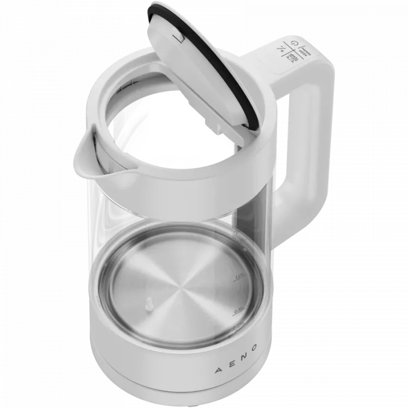 Chaleira elétrica, branca, 220-240V, 1850-2200W, 1,7L, função de manutenção de temperatura 30 min., 40,60,80,90,100, painel de controlo no punho