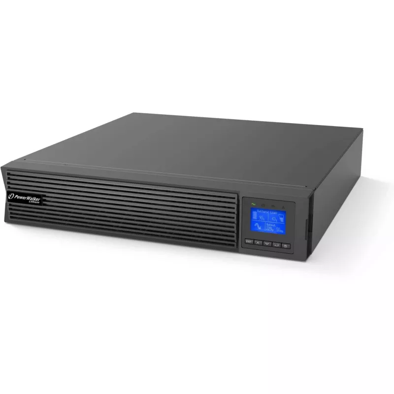 UPS Rack PowerWalker VFI 1500 LICR IOT PF1 on-line 1500 VA, 8× IEC C13, USB-B, RS-232, LCD, 2U