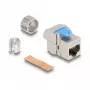 Módulo Keystone DeLOCK RJ45 fêmea para LSA Cat.8.1 sem ferramentas plano metálico