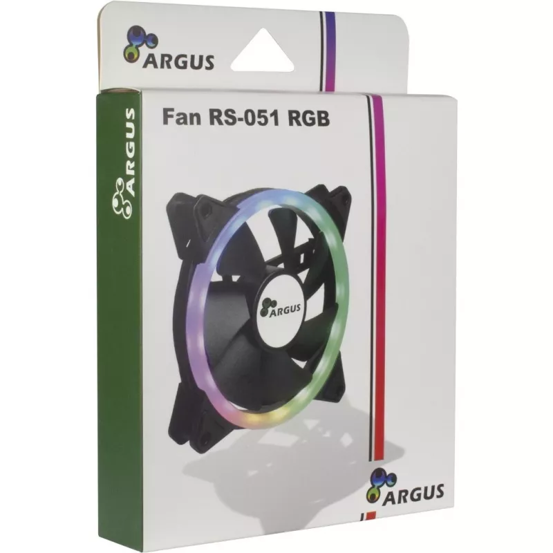 INTER-TECH Argus RS-051 RGB ventoinha de caixa de 120 mm, 900 rpm, preta