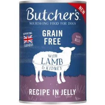 Comida húmida para cães butcher's Original Megapack — pedaços variados em geleia, 6 x 400 g, 82 % humidade, 7,5 % proteína, 5 % gordura