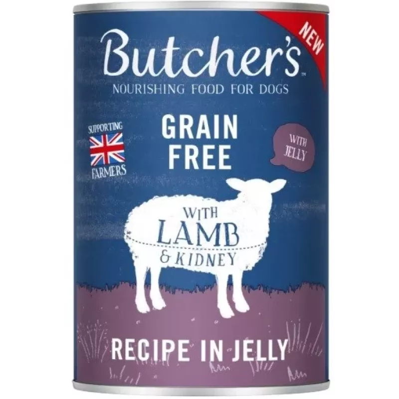 Butcher's Original Mega Pack comida húmida para cães, pedaços variados em geleia com fígado ou rins, 6 x 400 g