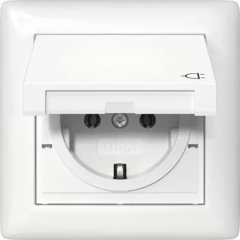 Conjunto de tomadas SCHUKO® gira com KD, proteção IP44 e moldura – modelo 415703