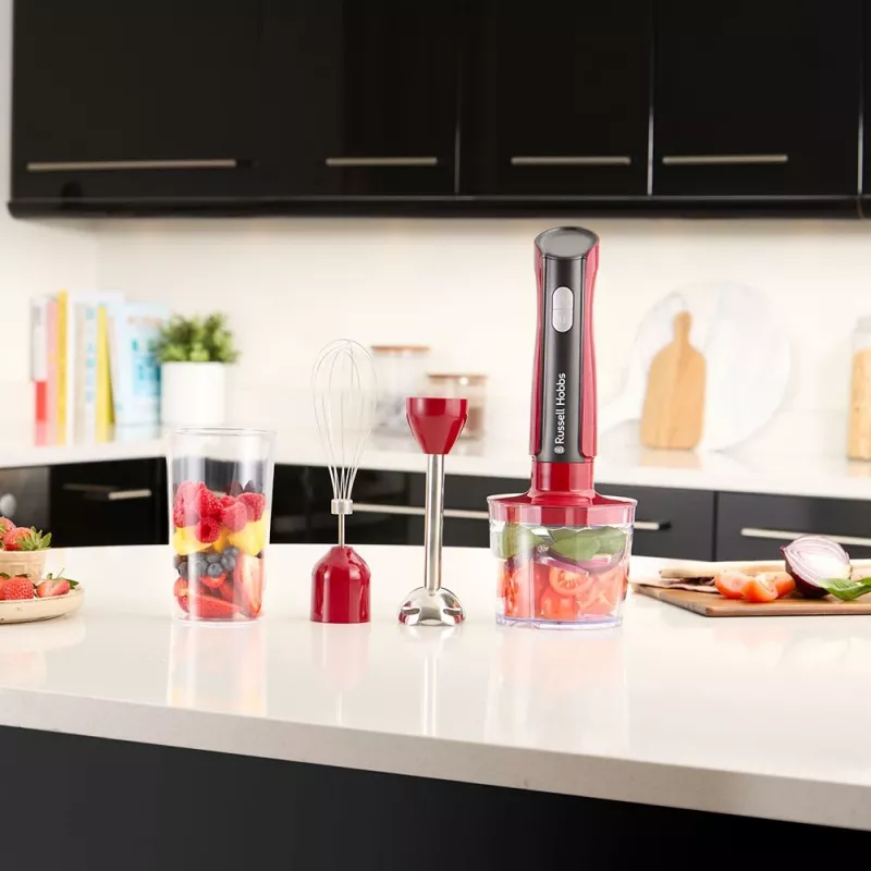 Batedeira Russell Hobbs 27140-56 1 L batedeira portátil 500 W preto, vermelho, transparente