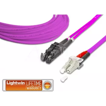 Lightwin cabo de patch de fibra ótica duplex de alta qualidade, MM OM4, E2000 - LC cabo de patch de fibra ótica (LDP-50 E2-LC 2.0 OM4)