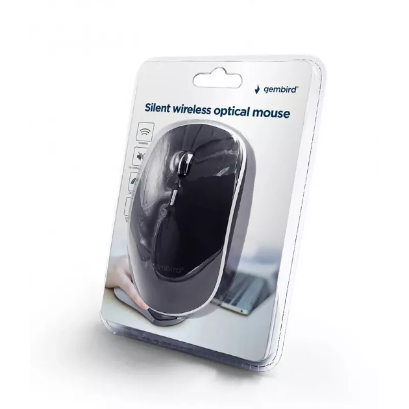 Rato USB OPTICAL WRL preto/SILENT MUSW-4BS-01 GEMBIRD