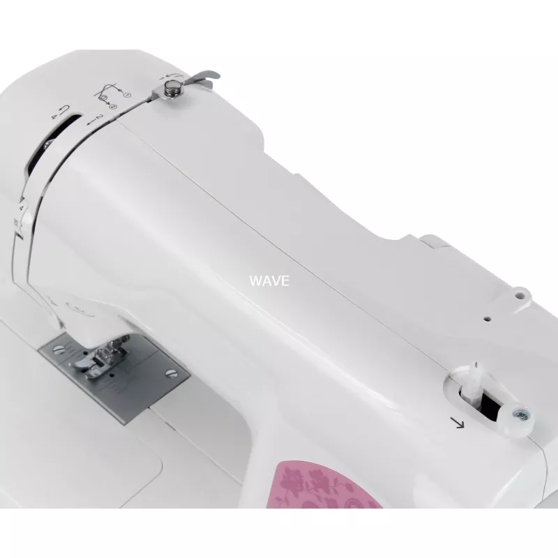 Máquina de costura Singer 6699, eletrónica, branca, rosa