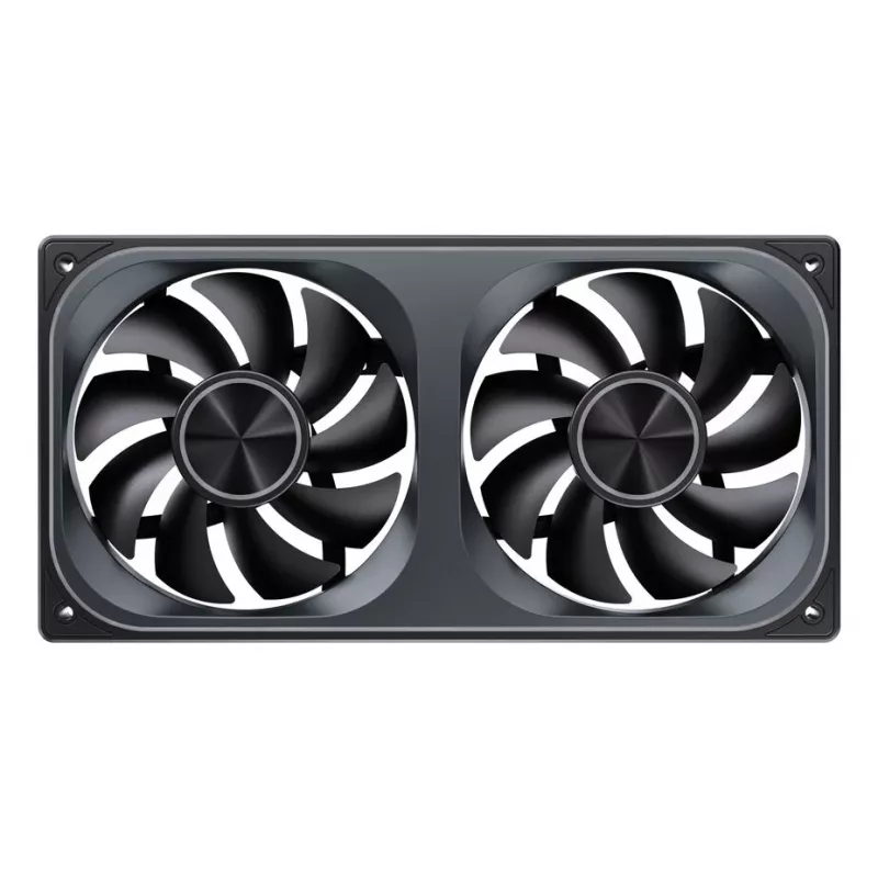Ventoinhas de caixa 120mmx2 ARGB PWM, Jonsbo ZA-240 Infinity Mirror 240mm preto