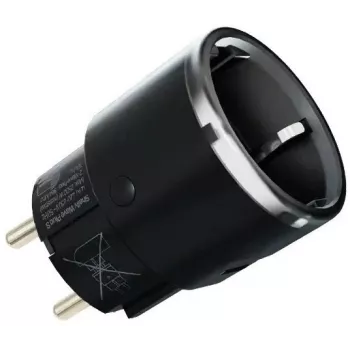 Tomada inteligente Shelly Wave Plug S Z-Wave 800 preto — tomada inteligente Z-Wave 800, 230 V/12 A, 2500 W, medição de potência