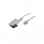 Cabo telefónico S/CONN 70046-W 6 m branco