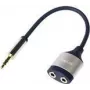 LogiLink divisor de áudio conector fêmea minijack estéreo para ficha minijack estéreo 18 cm