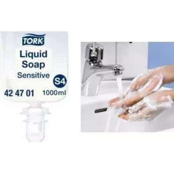 Sabão líquido Tork 424701 para pele sensível, fórmula suave, recarga
