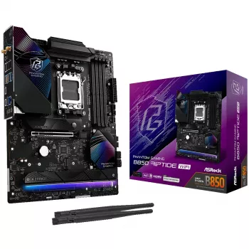 Motherboard ASRock Phantom Gaming B850 Riptide WiFi — AMD B850, socket AM5, ATX, DDR5, 4x M.2, Wi-Fi 7, LAN 2.5Gb