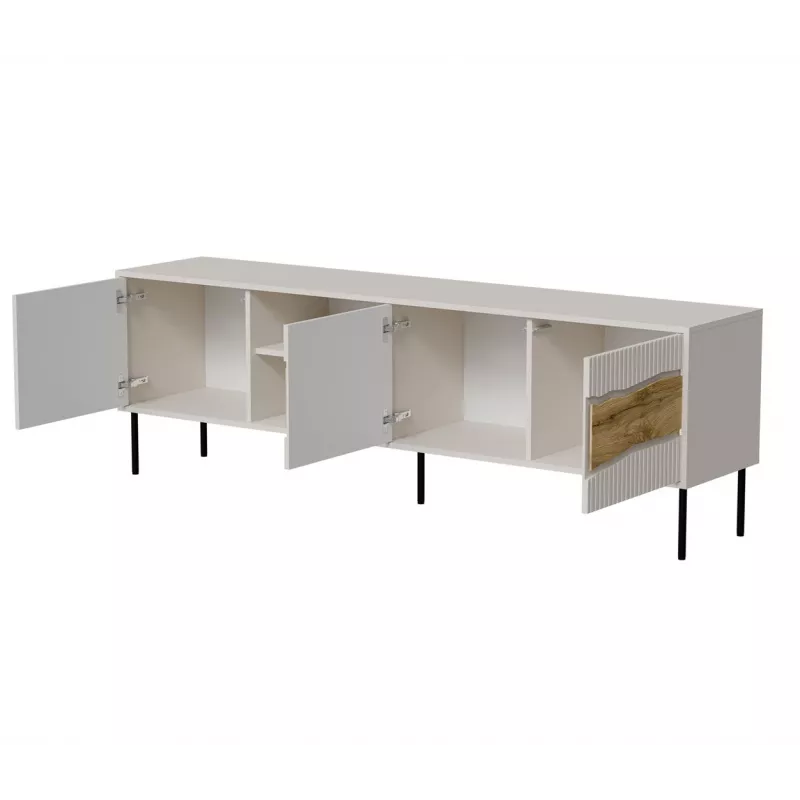 Móvel de TV cama meble INSERTO 3D1W 190x40x62 cm acabamento cashmere com LED