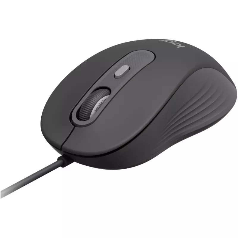 Logitech Signature Wired M520 for Business Rato ótico com fio USB-C Plug-and-Play Windows/Mac/Chrome/PC/laptops - Grafite