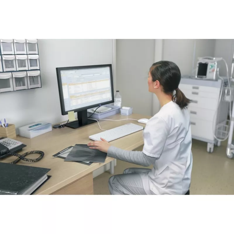 Contour Design Active Key Contour QuickClean Teclado médico Tampa removível Full-Size Com fios Branco DE C8112