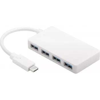 Hub de interfaces Microconnect USB3.1CUSB3 USB 3.2 Gen 1 (3.1 Gen 1) Type-C 5000 Mbit/s branco