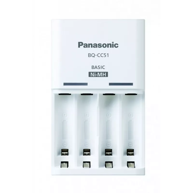 Panasonic 52051E02 Basic BQ-CC51 carregador USB NiMH AAA/AA LED de estado