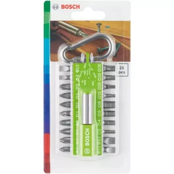 Bosch conjunto de 21 pontas de chave de fendas, Torx/Phillips/Pozidriv/Hex/Fenda (2607002823)