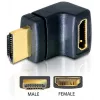 Adaptador HDMI DeLOCK 65072 HDMI macho para HDMI fêmea, 90° para cima